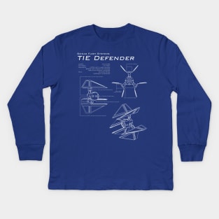 TIE Defender Blueprint Kids Long Sleeve T-Shirt